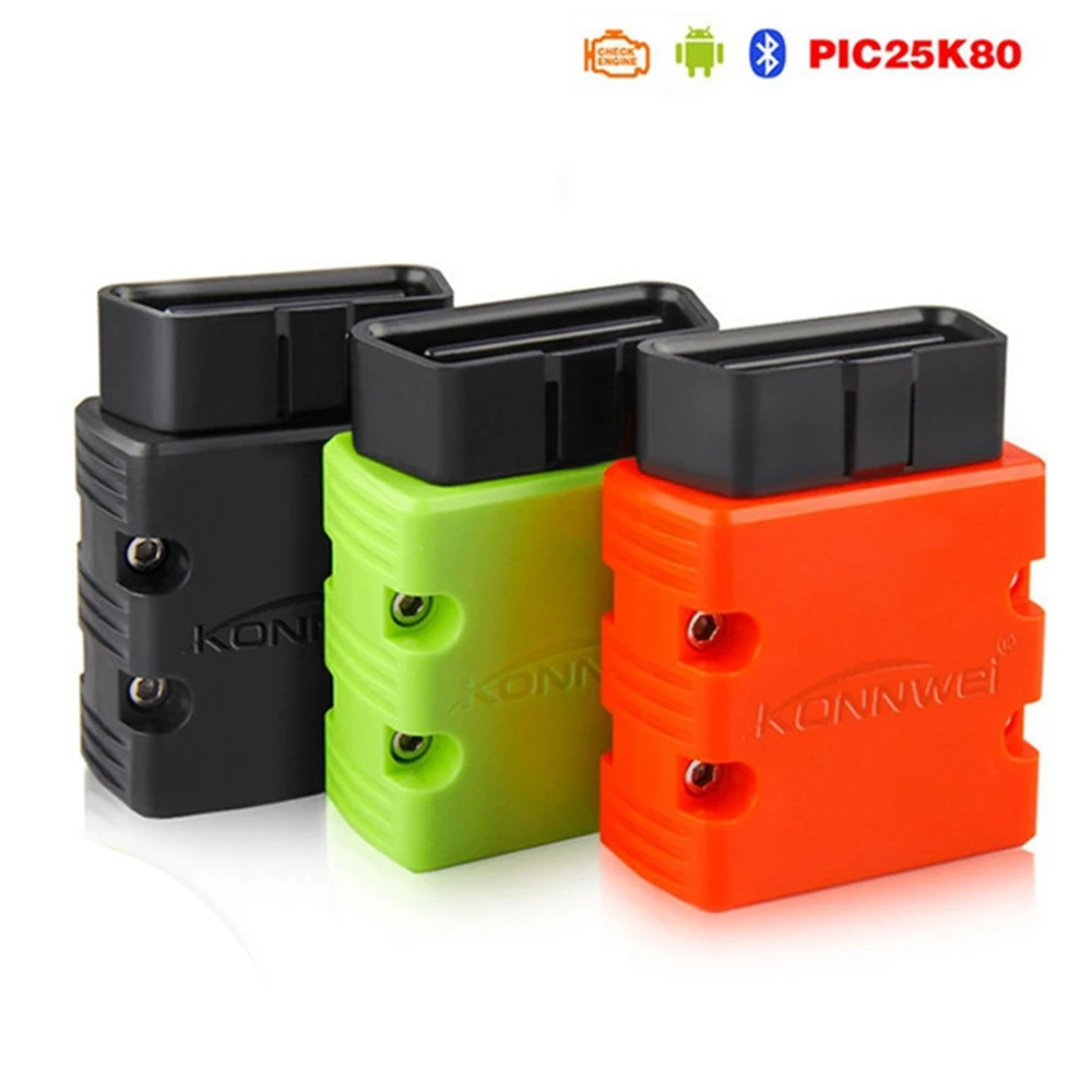 KONNWEI KW902 Bluetooth ELM327 V1.5 чип PIC18f25k80 OBDII считыватель кодов ELM 327 Диагностический инструмент работает на Android PC 16Pin kw 902