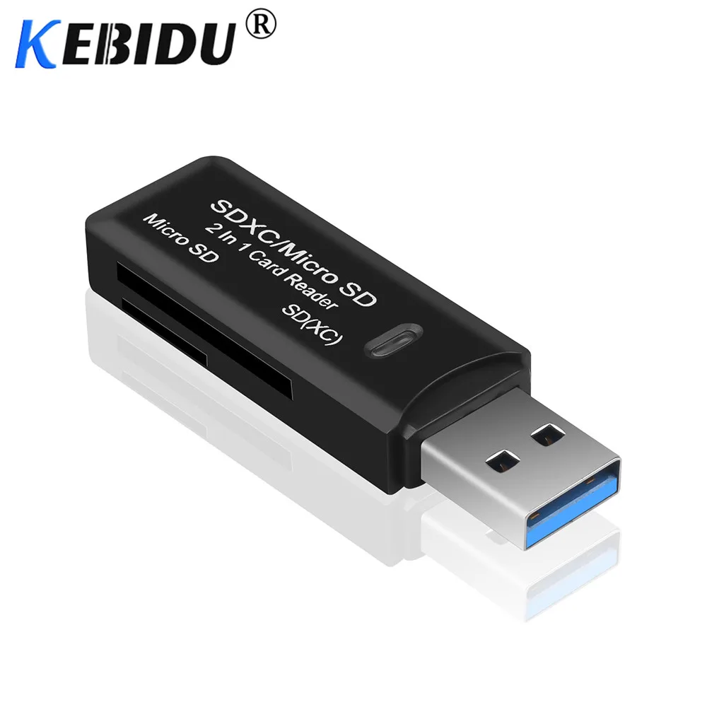 Kebidu USB 3,0 type C считыватель карт OTG адаптер мини-кардридер мульти Смарт-памяти для Micro SD/TF/CF/MS Micros компьютера ноутбука