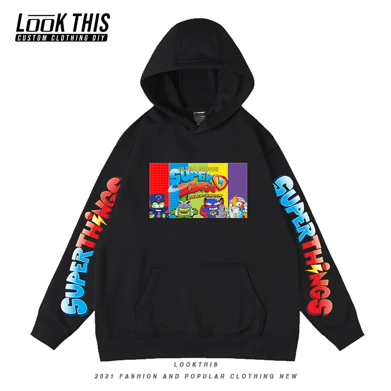 

Superzings Funny Oversized Hoodie Children's Clothing Clothes for Boy New Girl Outerwear Fleece Hooded Sweatshirt Sportswear