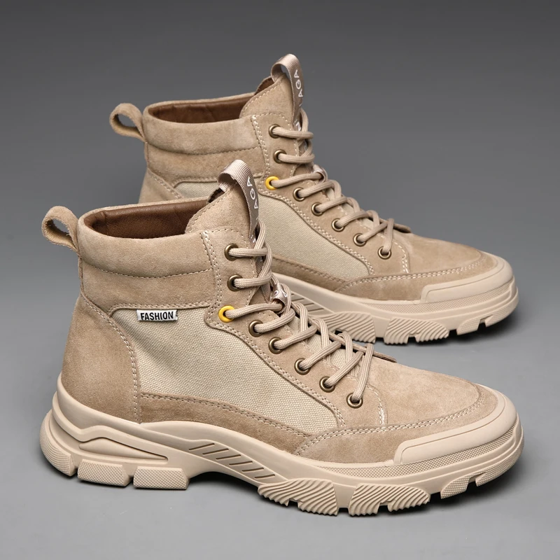 

New Arrival Combat Boots For Male Brand Military Footwear for Men Anti Slip Tactical Shoes Mens Black Suede Leather Boots Man