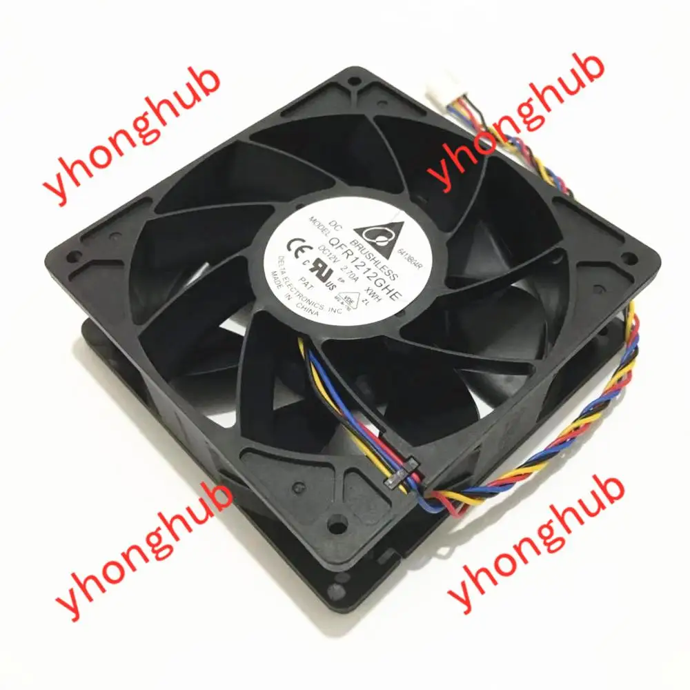 Detla Electronics QFR1212GHE XWH DC 12 В 120 А 120x38 мм вентилятор охлаждения сервера|Кулеры и системы