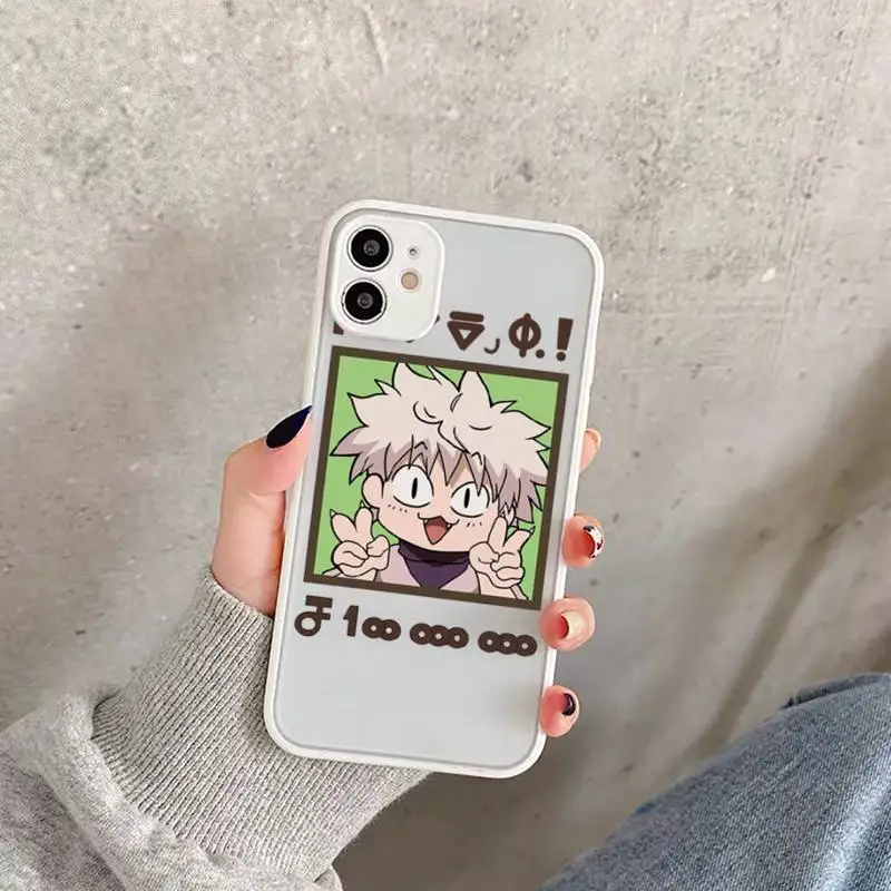 

Hunter x Hunter anime JAPAN Phone Case For iPhone 12 11 Mini Pro XR XS Max 7 8 Plus X Matte transparent White Cover
