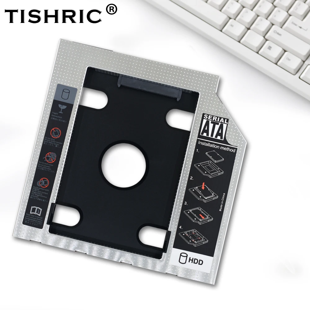 TISHRIC 2nd HDD Caddy 12 7 мм/9 мм Optibay SATA 3 0 2 5 HD SSD жесткий диск Чехол/коробка/корпус для