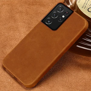 genuine pull up leather phone case for samsung galaxy s21 ultra s20 fe s8 s9 s10 plus note 20 10 9 a52 a72 a51 a71 a50 a32 a12 free global shipping