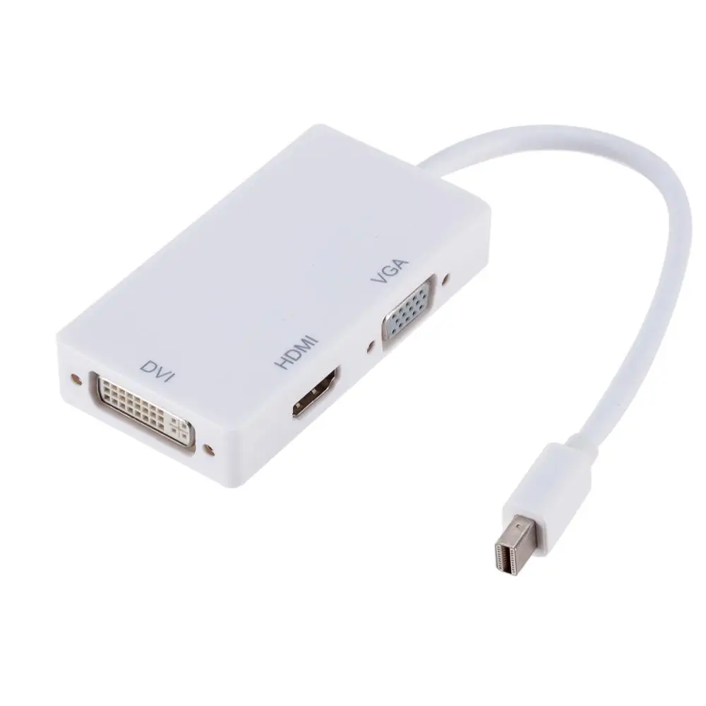 Кабель-адаптер Grwibeou 3 в 1 Mini DP для порта дисплея HDMI/DVI/VGA конвертера Apple MacBook Air Pro MDP |