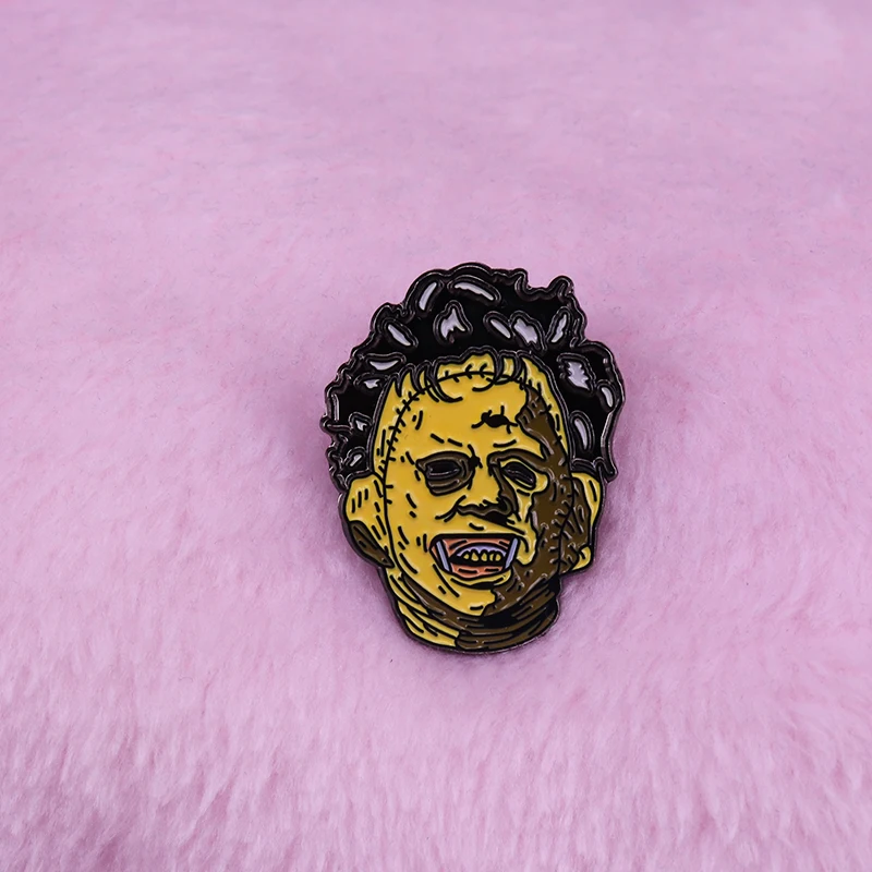 Эмалированная брошь-убийца Leatherface брошь ужаса Техасская цепная пила резня