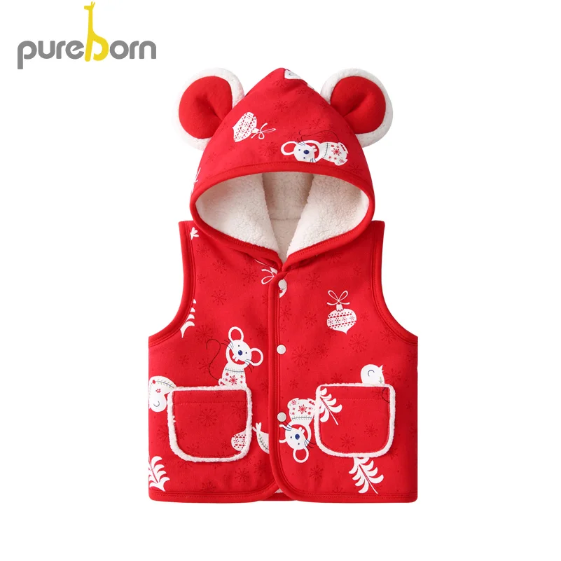 Пуховая жилетка для маленьких девочек с мультяшной мышкой стеганый жилет