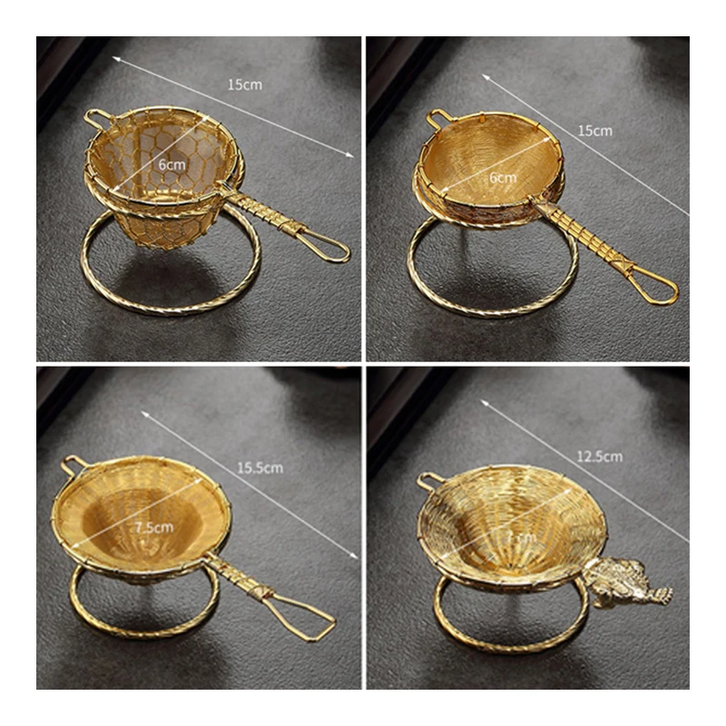 

Pure copper filter manual creative tea leakage tea filter tea filter tea filter funnel set