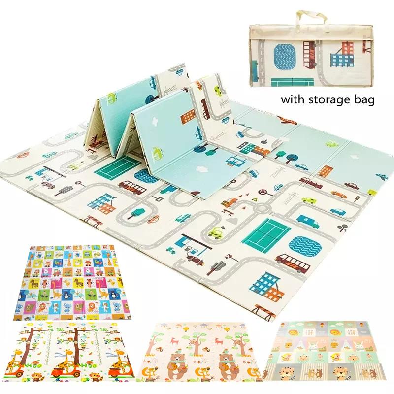 

Foldable Crawling Carpet Kids Game Activity Rug Folding Blanket Educational Toys Baby Play Mat Waterproof XPE Soft Floor Playmat