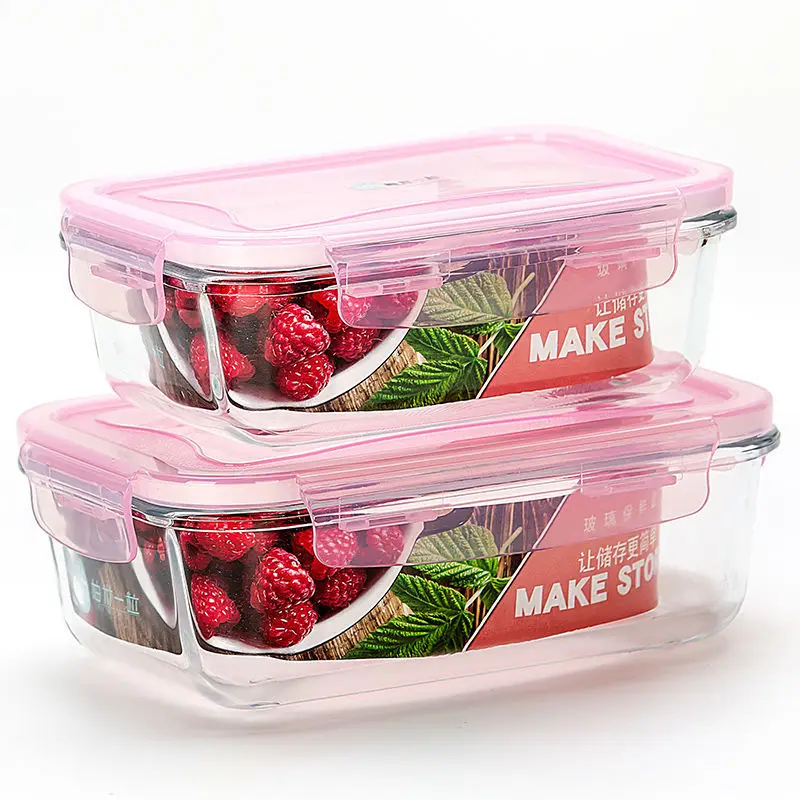 3 шт. набор стеклянный Ланч-бокс микроволновая специальная печь контейнер для