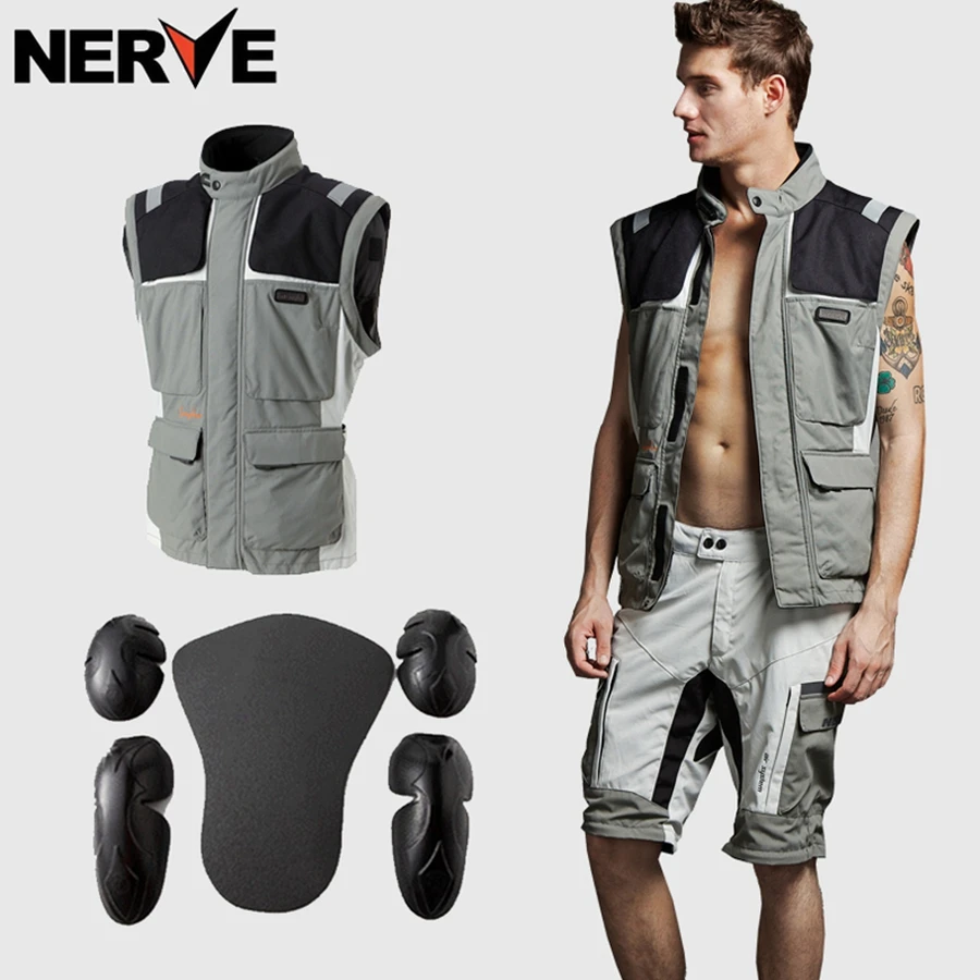 Мотоциклетная куртка Всесезонная Водонепроницаемая Светоотражающая текстиль