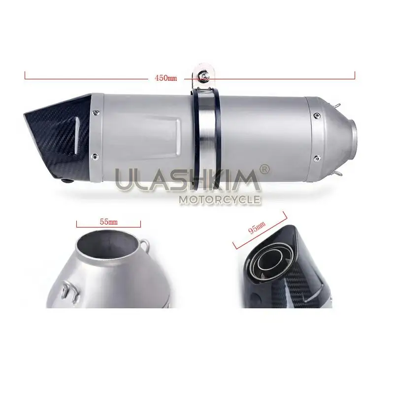 

Motorcycle Full Exhaust System Muffler Escape Slip On For YAMAHA XG250 XT250 Modified Contact Middle Pipe Adapter Connect