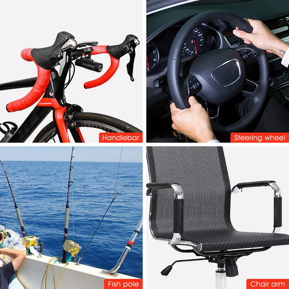 

Bicycle Handlebar Tape 2pcs Steering Handle Belt Wheel Cover Road Bike Cycling Handle Non-slip Belt Rubber Tape Bike Accessories