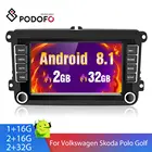 Podofo 2Din автомобильное радио Android 8,1 AM DAB GPS 9''Car Mulrimedia плеер для Volkswagen VW Skoda Polo Skoda Jetta универсальный гольф