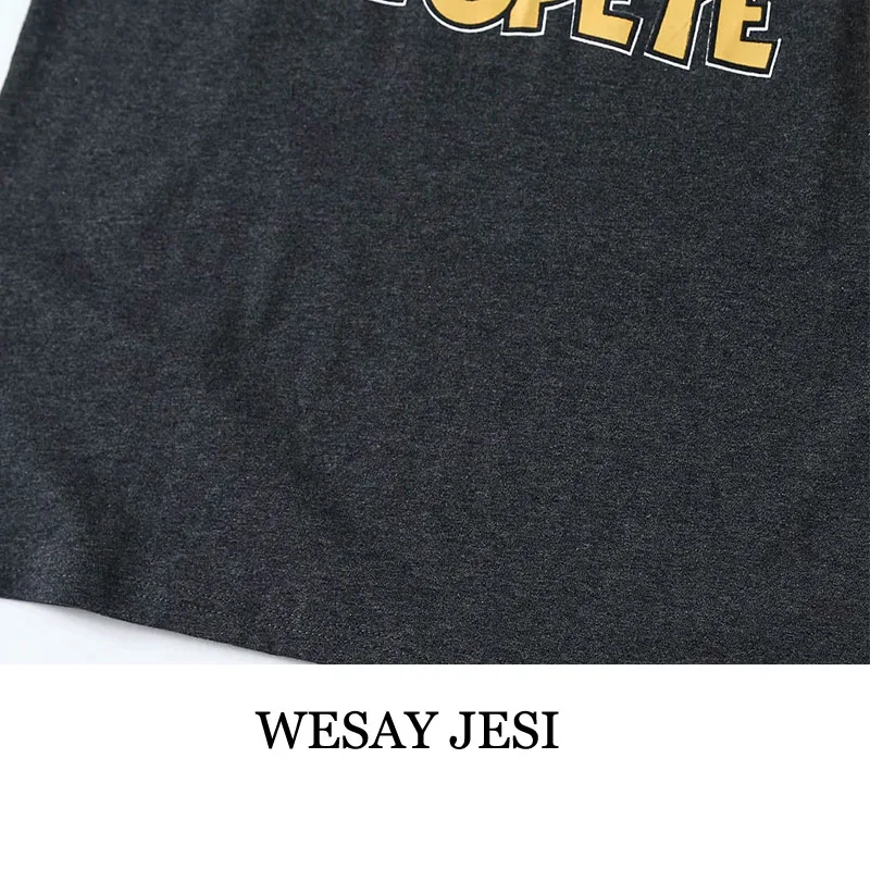 

WESAY JESI 2021 Summer New Short-Sleeved Loose Black Cartoon Printed T-Shirt Women's Round Neck All-Match Casual Short-Sleeved