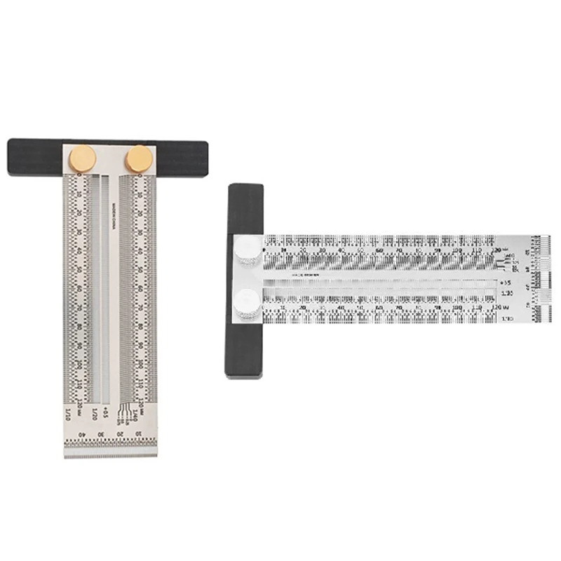 

120 MM T Square Woodpecker Tools Woodpecker Square Precision Tiny T-Rule Precision Marking Ruler