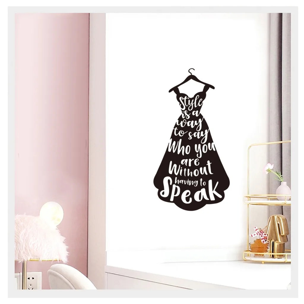 Обои стикеры гардеробная 1 шт. модные бутики украшения мое платье Mobie настенные наклейки на ногти искусство