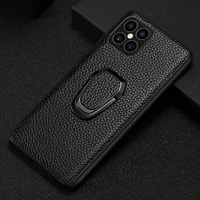 leather case for iphone 12 11 pro xs max magnet back cover with finger ring for iphone x xr 7 8 plus 12 5 4 6 1 6 7 inch fundas