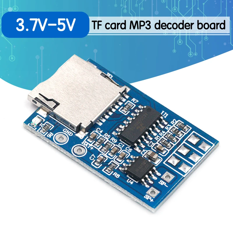 Плата mp3 декодера с TF картой GPD2846A 2 Вт модуль усилителя для модуля питания Arduino GM