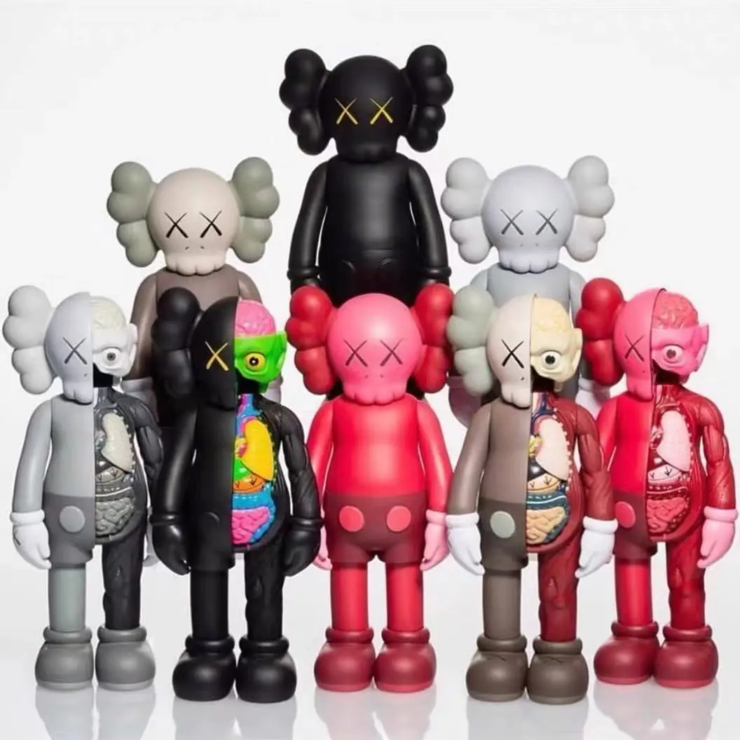 37 см KAWS модные игрушки половина черепа тело искусственная кукла Улица Сезам