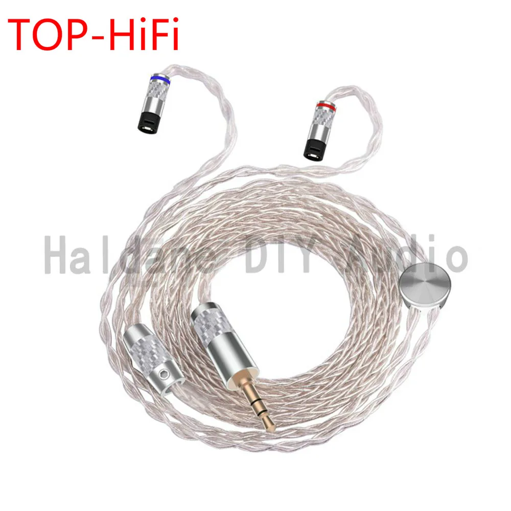 

TOP-HiFi 3.5/2.5/4.4 Balanced 7nOCC Silver plated Headphone Upgrade Cable For IE80 IE8 IE8I IE80S Headphones