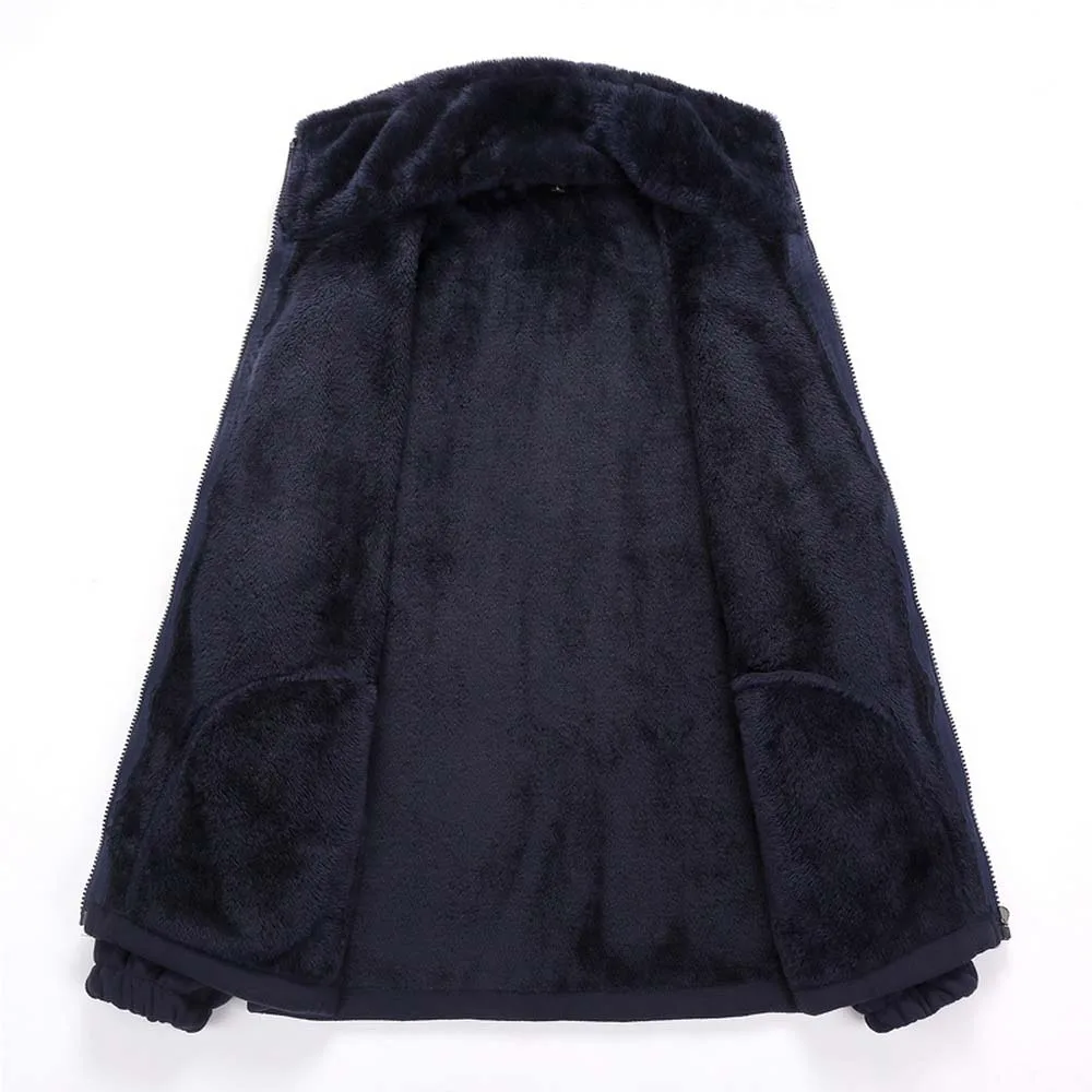 NUONEKO зимняя мужская куртка для походов флисовое теплое пальто с