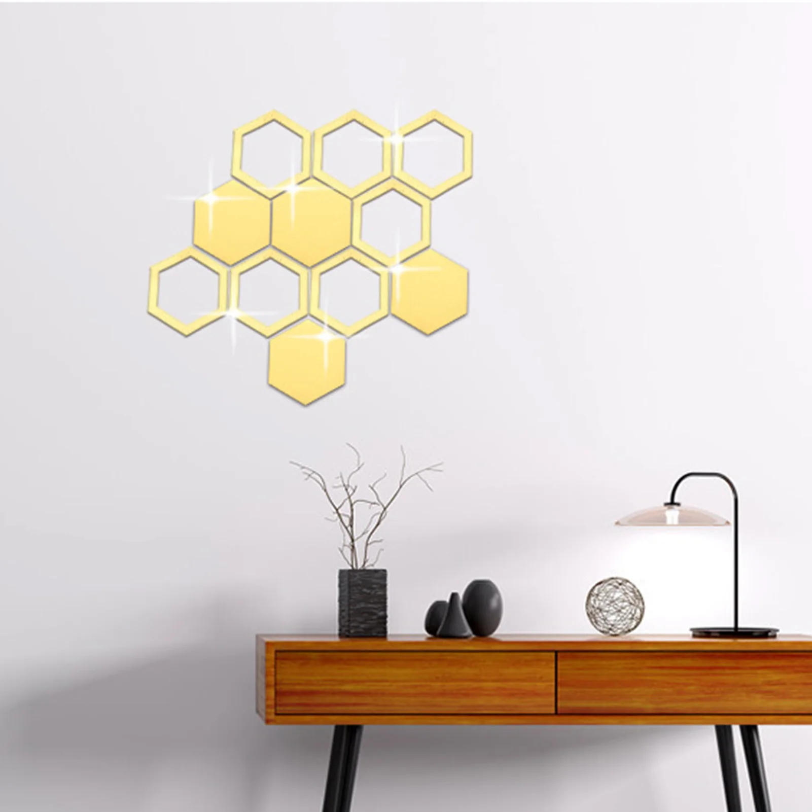 12 шт. акриловые зеркальные наклейки на стену | Дом и сад