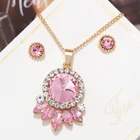 Комплект из колье и серёг, с кристаллами