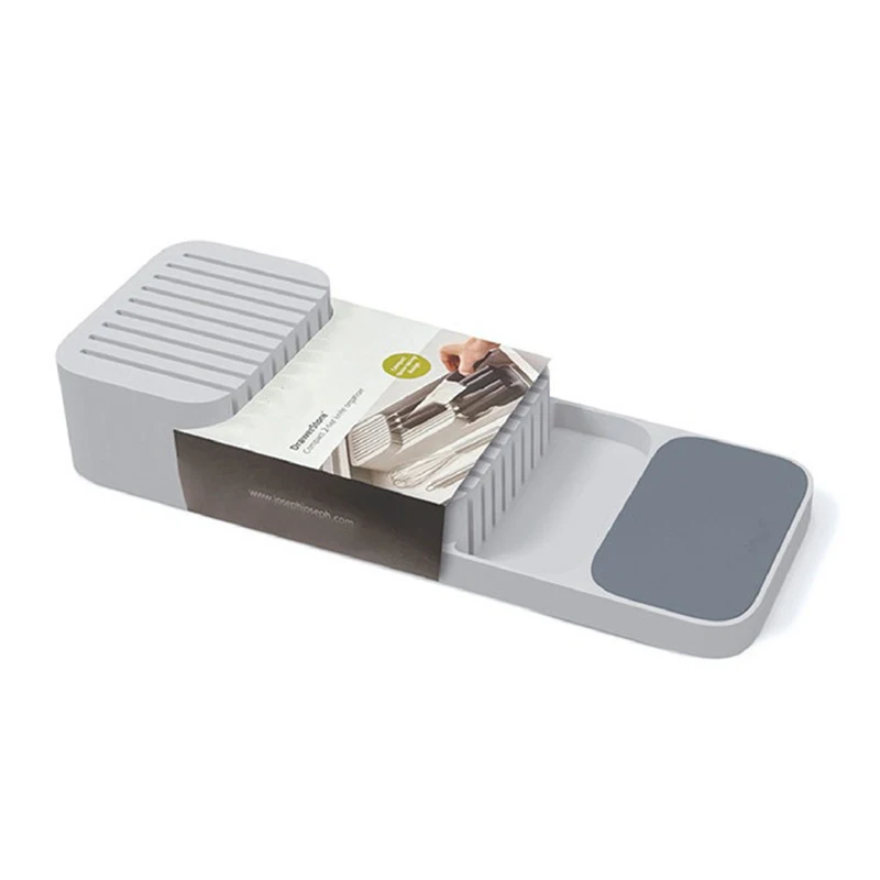 

Knife Holder Plastic Cutlery Drawer Storage Box Durable Plastic Tray Cutlery Rack For Kitchen Storage