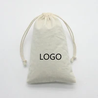 100pcs cotton drawstring pouch jewelry bags packaging makeup gift candy bead organizer reusable bag pocket custom logo print