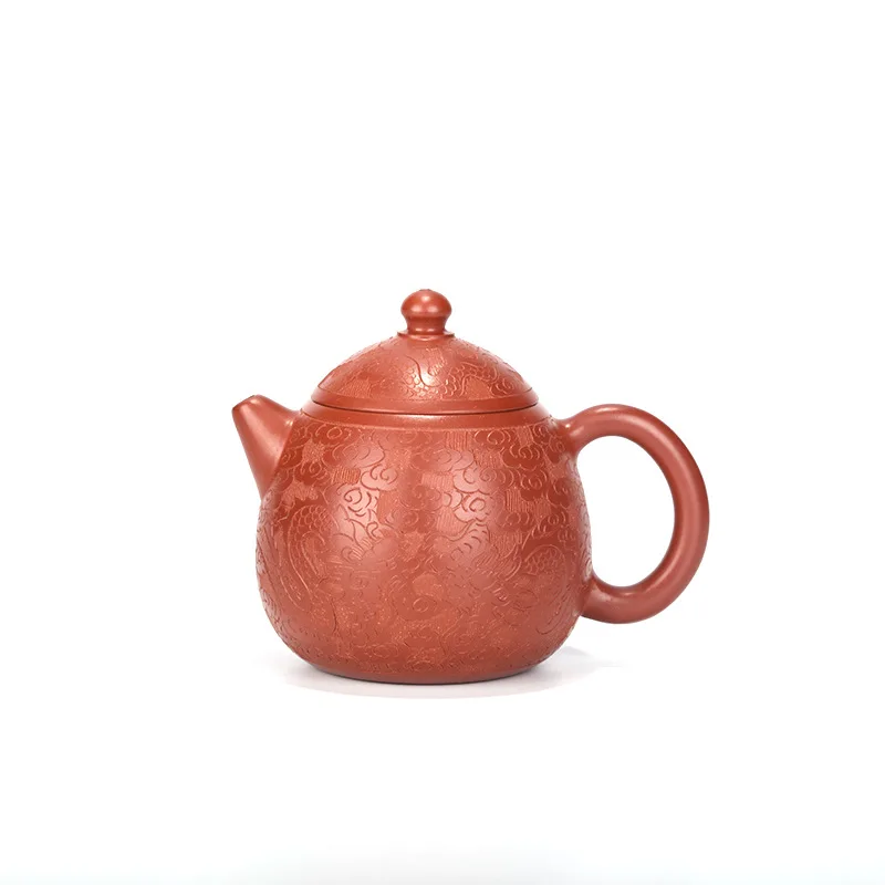 

Чайник Dahongpao в форме яйца дракона с узором в виде дракона, чайник ручной работы из исинской глины, чайная посуда для кунг-фу