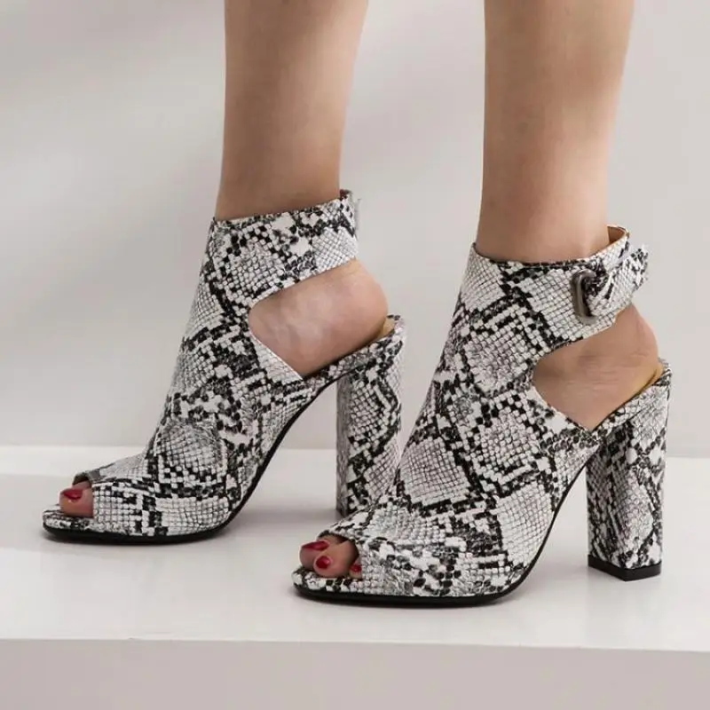 Женские туфли на высоком каблуке 10 см с открытым носком|Боссоножки и сандалии| |