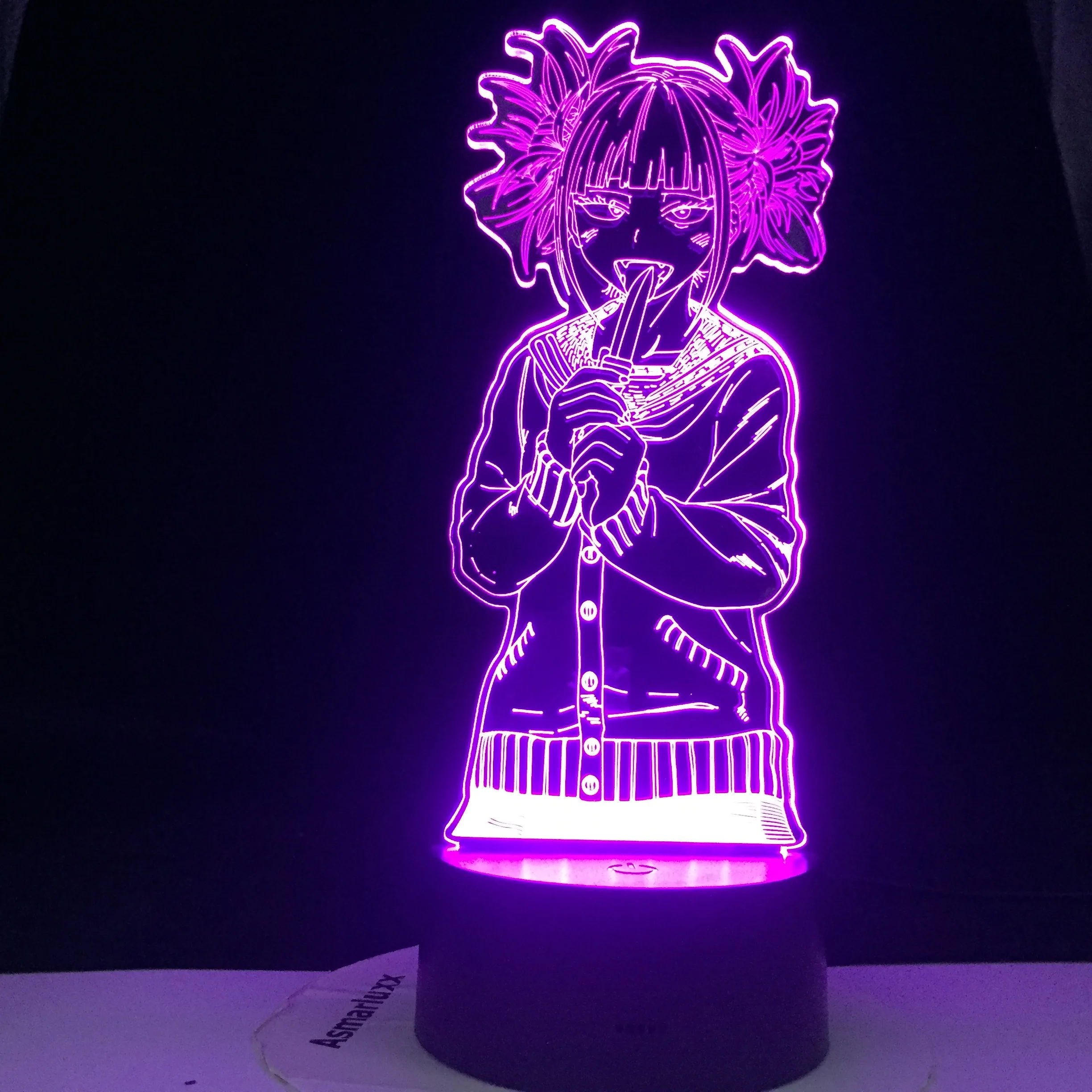 

TOGA HIMIKO LED ANIME LAMP MY HERO ACADEMIA 3d Led Night Light for Kids Child Bedroom Decor Light Acrylic Table Lamp Gift