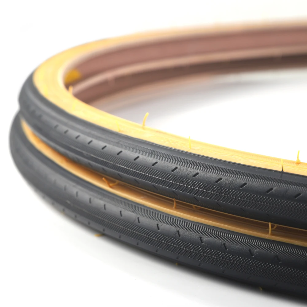 KENDA retro bicycle tires 700C road bike tire pneu 700 23C ultralight 430g racing fixie bike tyres red yellow side 110PSI