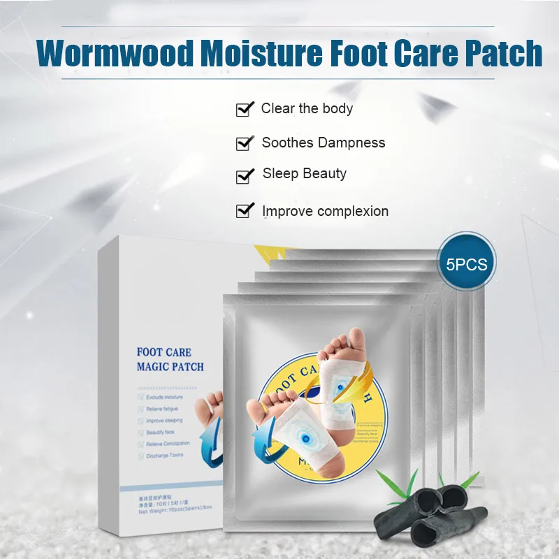 

10pcs Wormwood Foot Care Patch Cleansing Foot Pads for Health Beauty Chinese Style Care Ai Ye SN-Hot