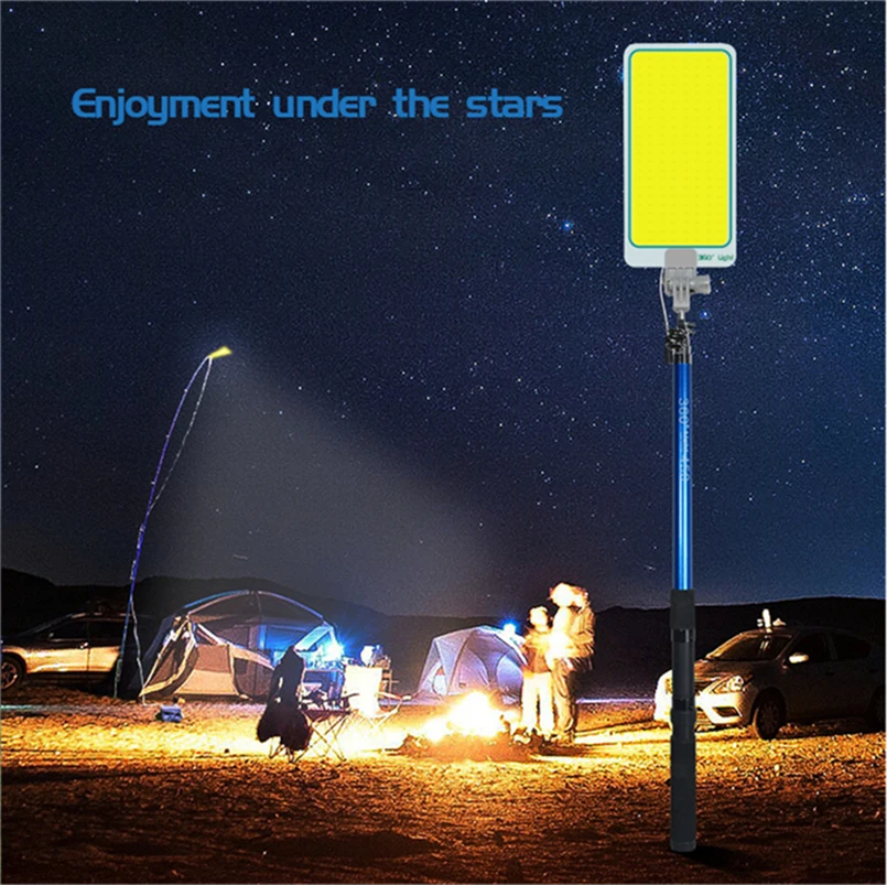 

portability umbrella light 12v led camping lamp outdoors Road travel garden tent Self-contained illuminator work light Floodligh