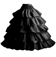 womens 4 hoop 5 layer wedding petticoat skirt quinceanera gown white black
