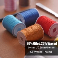 20colors round oil waxed thread repair cord string polyester hand sewing line for braided bracelet diy accessories leathercraft