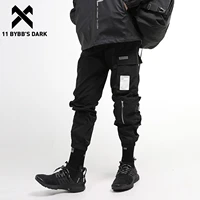 11 bybbs dark multi pockets hip hop cargo pants men harajuku casual streetwear sweatpants joggers ribbons trousers harem pants