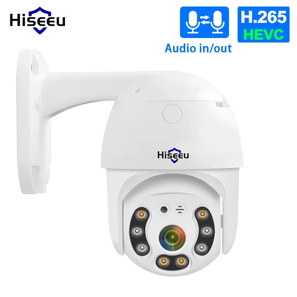 Onvif para Poe Sistema ao ar ip à Prova Hiseeu Câmera ip Ptz 4x Zoom Digital 2mp Nvr 48v Cctv Livre Dwaterproof Água H.265 1080p Poe