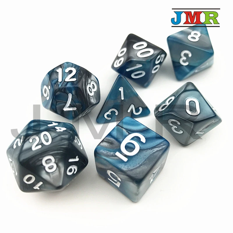 Синий с серым цветом белым номером двойной цветовой эффект для игра DND различные