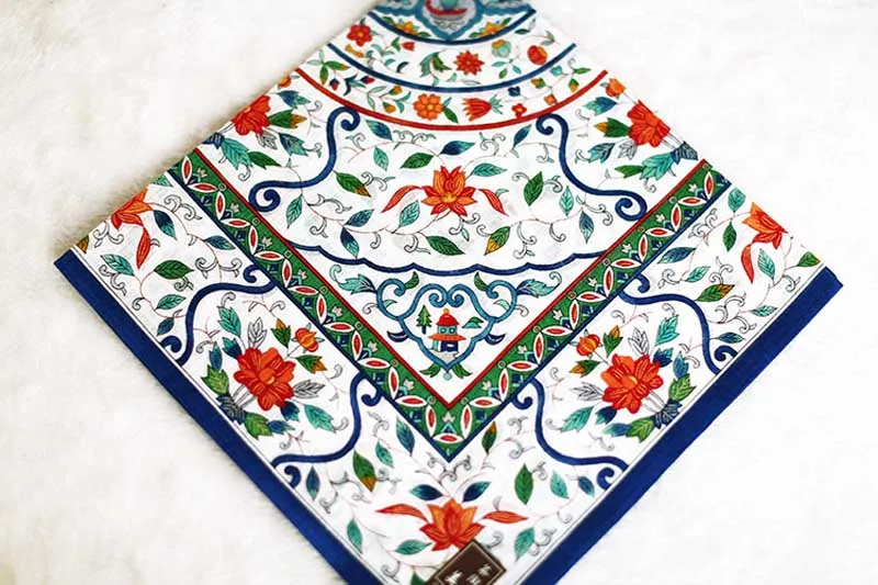 Blue 48*48 см, японский стиль, роскошный носовой платок, женские хлопковые платки, многофункциональные, квадратные, большие носовые платки, поглощающие пот, Новое поступление - Цвет: Blue