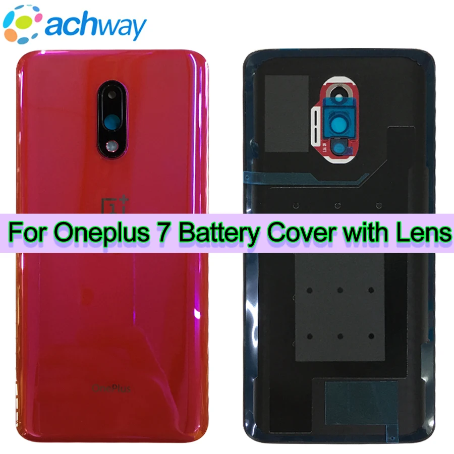 

Оригинальный задний корпус с объективом для OnePlus 7, Крышка батарейного отсека, задний корпус, чехол для One Plus 7, замена OnePlus 7