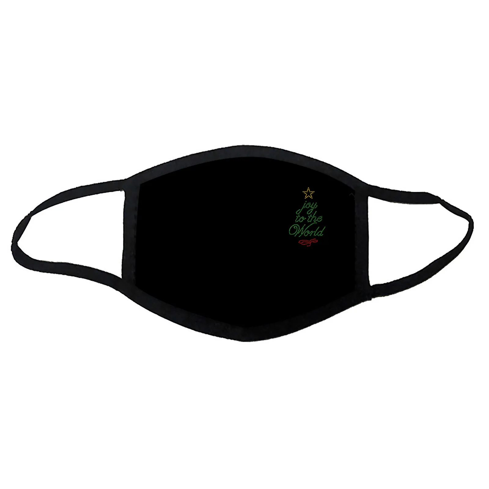 Маски женские черные моющиеся многоразовые хлопковые с узором стразы|Маски| |