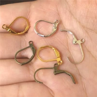 junkang 20pcs glossy drop shaped diy ear hooks jewelry making handmade earring accessories for women gift materials