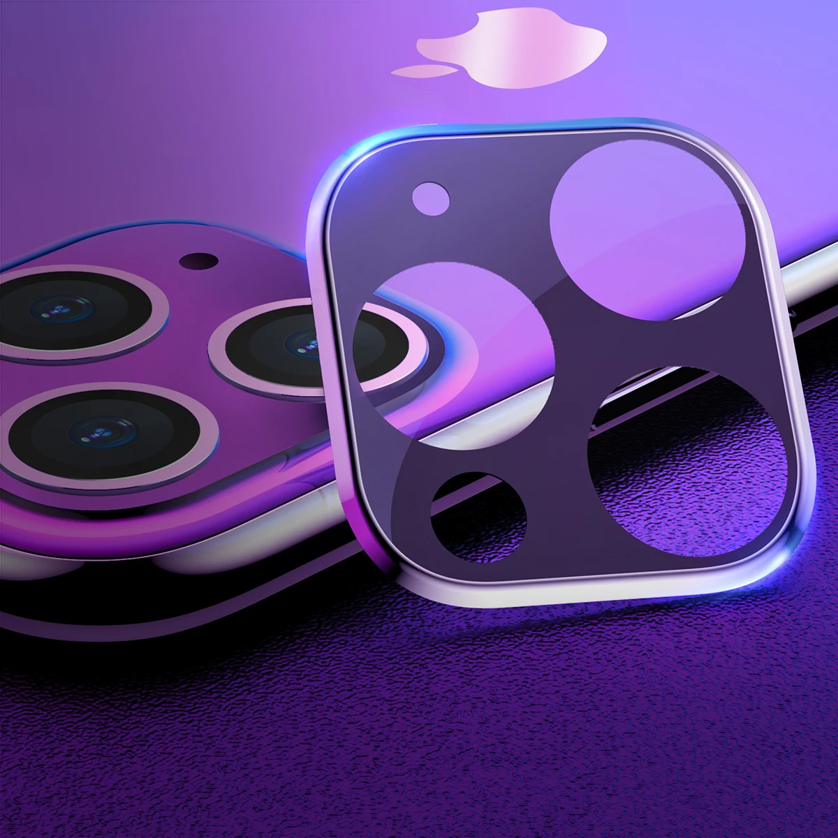 ROCK 2 шт 3D полная задняя крышка для объектива камеры Защита экрана для iPhone 11 Pro Max пленка из закаленного стекла алюминиевый чехол для объектива Защита - Цвет: 2 PCS