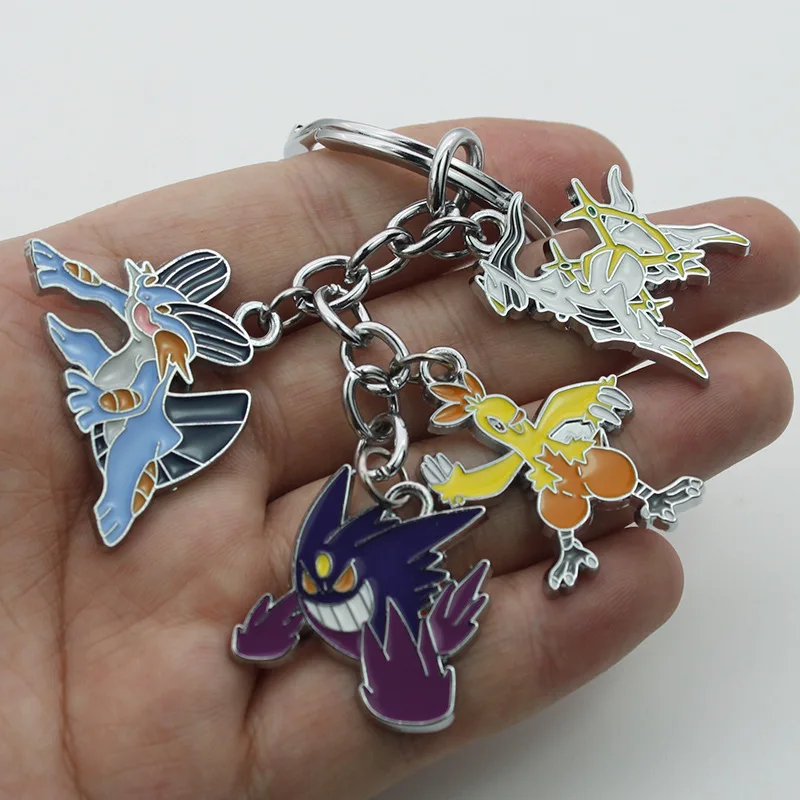 Брелок с покемоном Entei Eevee Swablu Piplup Poke Ball Pikachu Ash Ketchum Rowlet милый забавный мультфильм металлический брелок Аниме подвеска