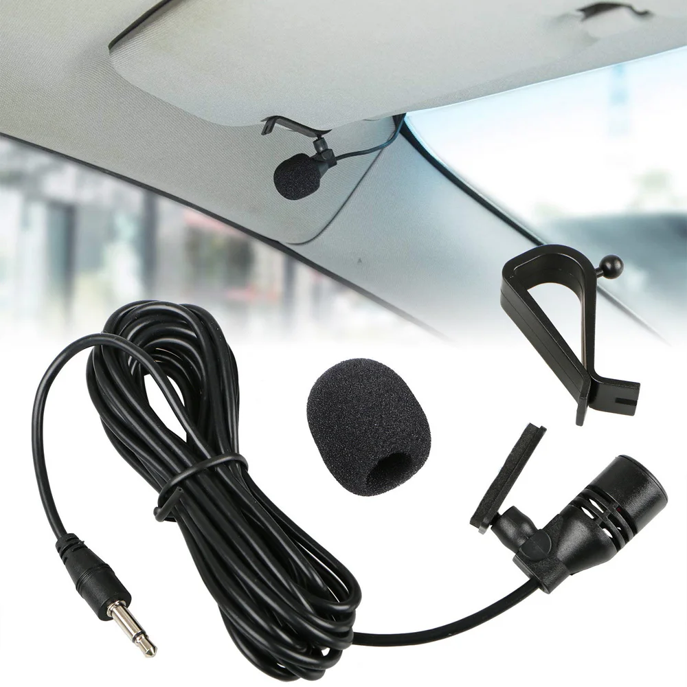 

3.5mm Microphone External Mic For Car Stereo GPS Bluetooth Enabled Audio DVD Car Navigation Paste Type Car Accessories