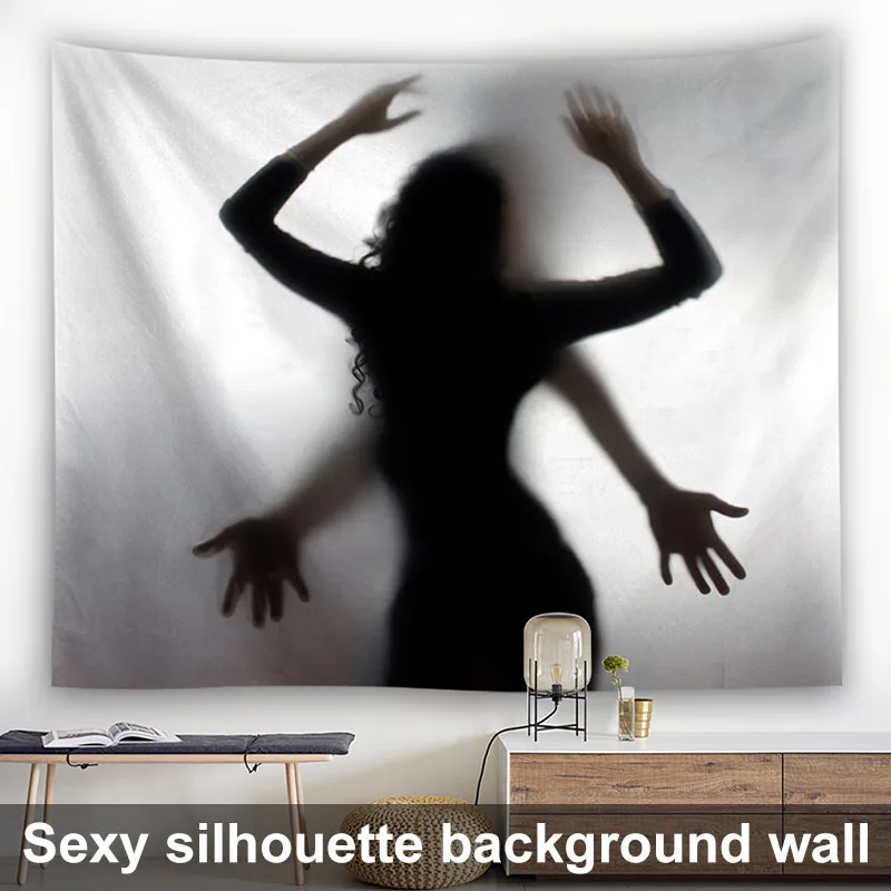 

Гобелен с цифровой печатью и узором силуэта для украшения стен YE-Hot