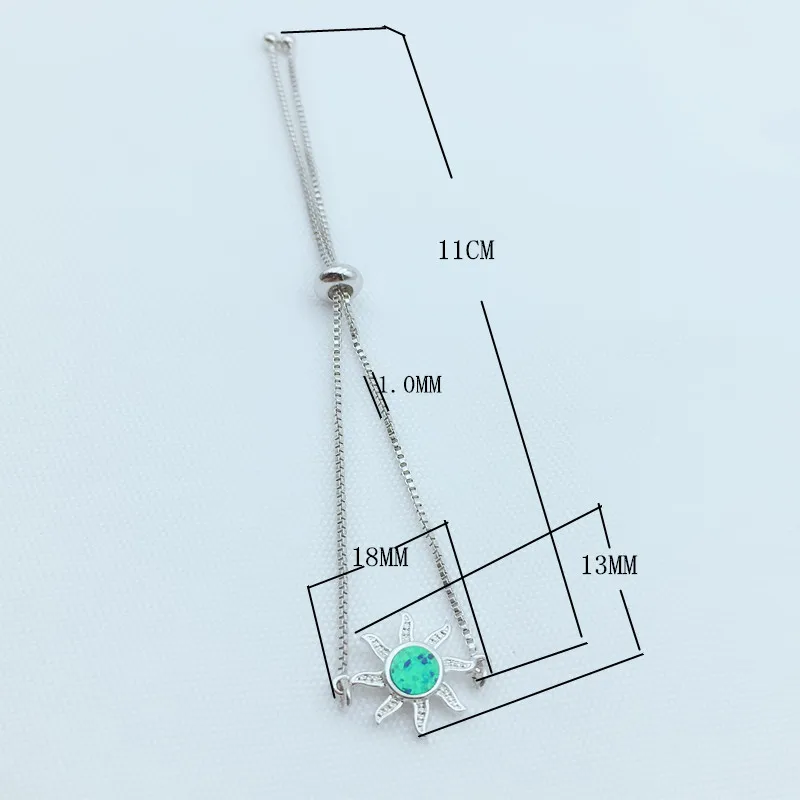 Браслет KAMAF с опалом и морскими звездами регулируемое Ювелирное Украшение